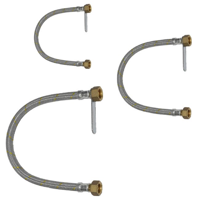 FLESSIBILE ACCIAIO INOX M1/2''xF3/8'' LUNGHEZZA 60 Cm PORTATA 48 L/min - Foto 7