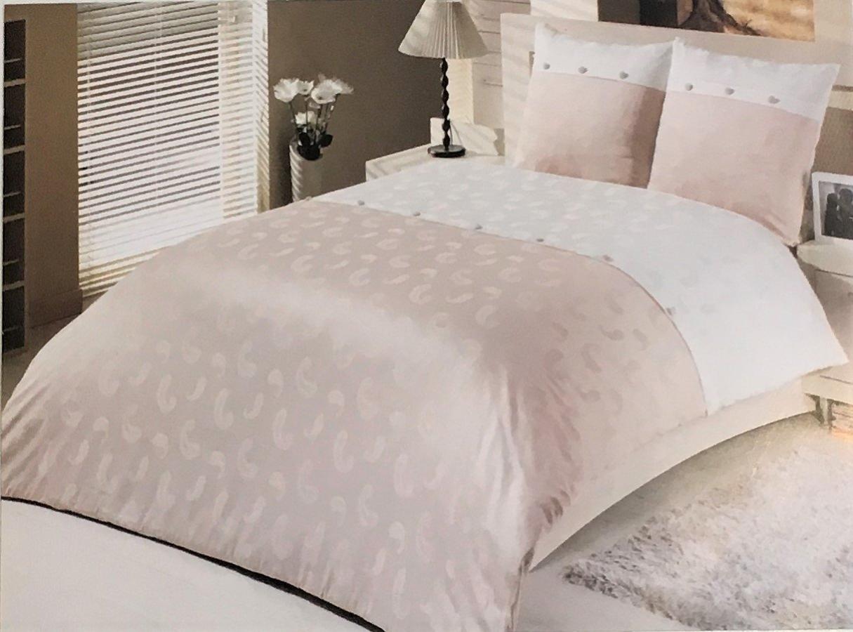 Housse de couette satin 120 fils - 140x200 - beige - LIGNE DU BLANC