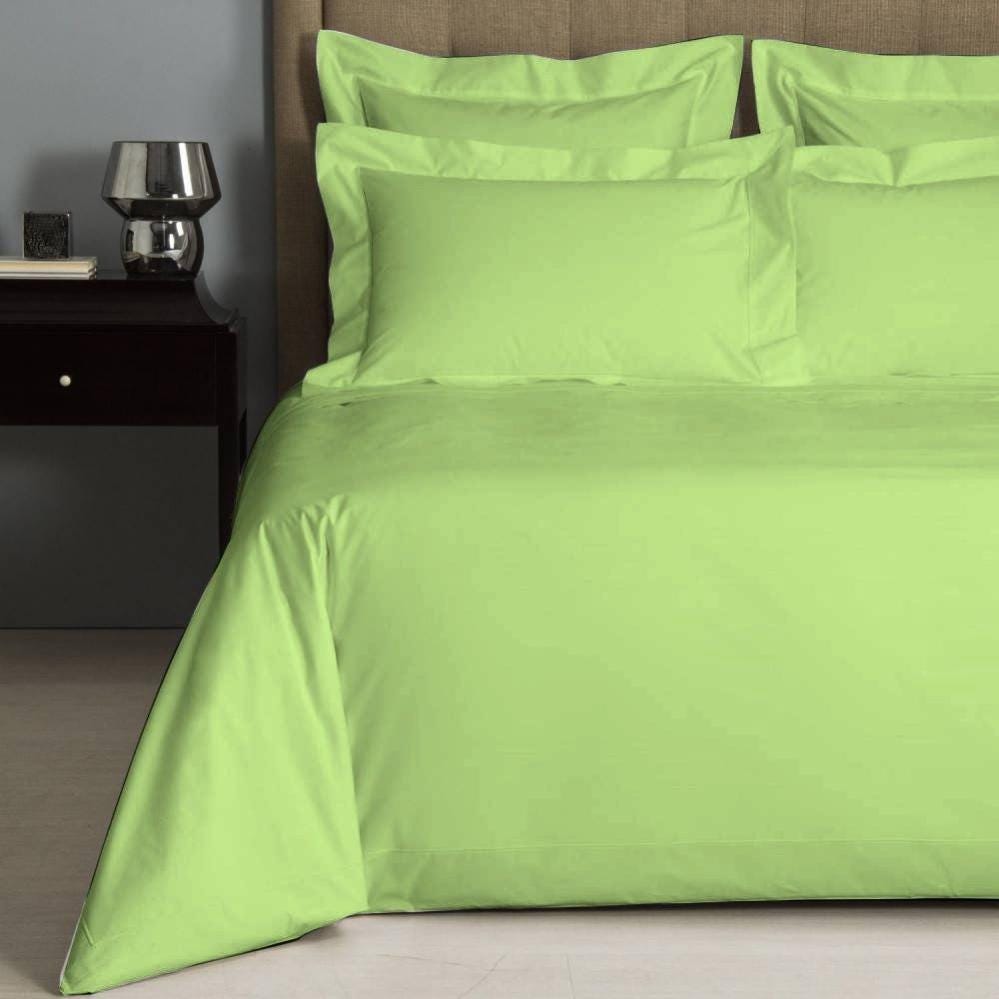 Housse de couette unie Anis 260 x 240 cm / 100% Coton / 57 Fils/cm² pour lit 2 places King Size - Maison Housse de couette unie Anis 260 x 240 cm / 100% Coton / 57 Fils/cm² pour lit 2 places King Size - Maison