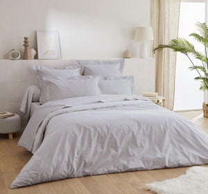 Housse De Couette En Percale De Coton ESSIX - Modèle Zephyr 140x200 Cm - Décor Feuillages