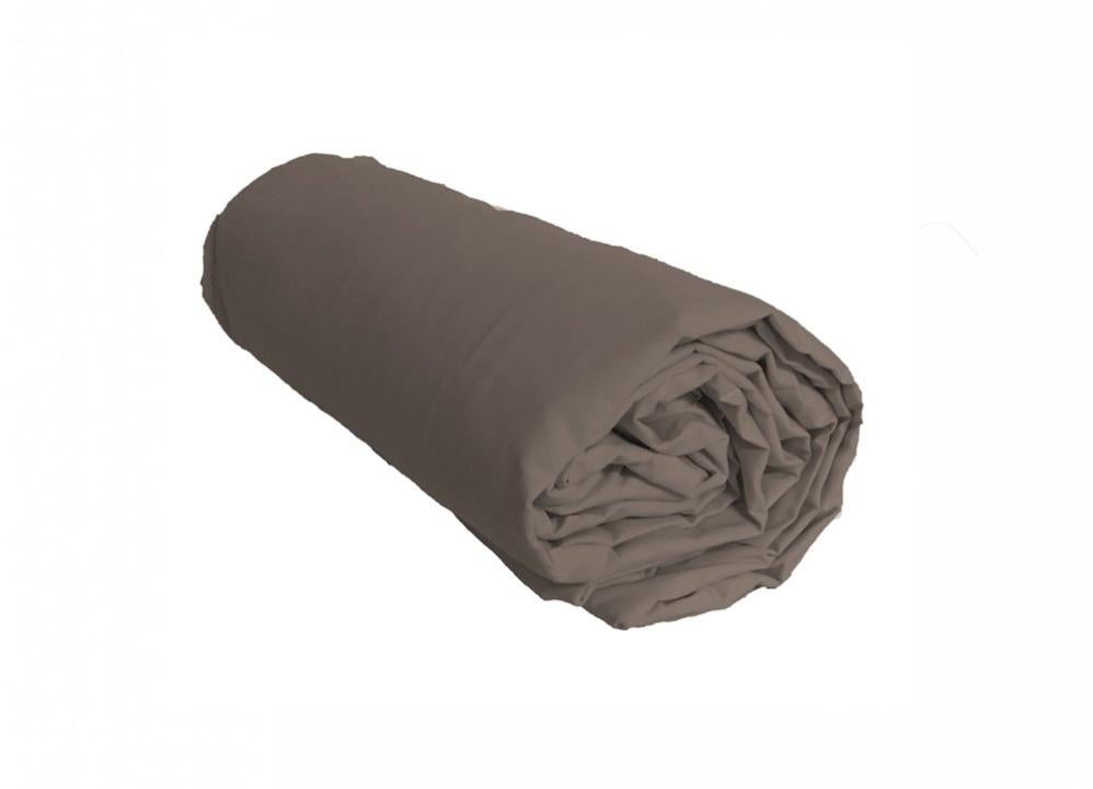 Drap Housse Percale 80 Fils/cm² - 160x200 Cm - Pour Matelas Jusqu'à 35 Cm - TERRACOTE