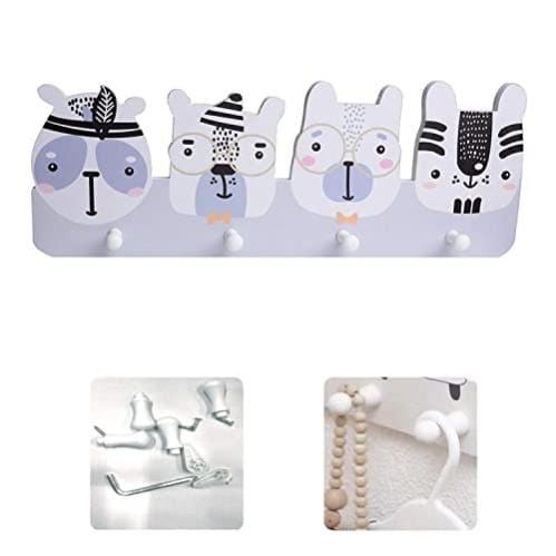 Perchero Infantil En Estilo Nordico Con 4 Ganchos Redondos Seguro