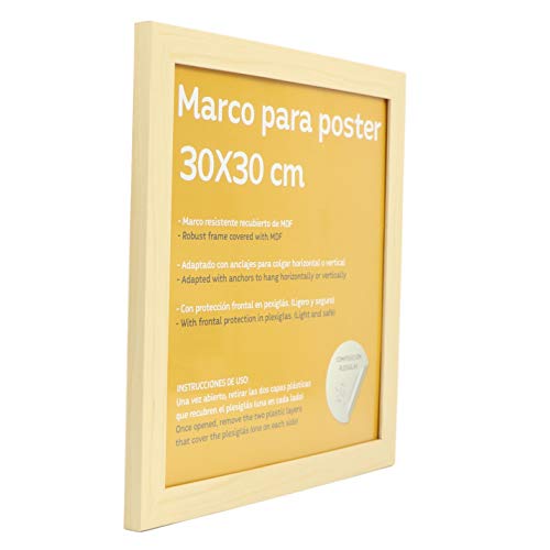 Pack 4 Marcos De Madera Mdf Y Vidrio Acrílico Protección Y Expositor De  Fotografías Láminas Pósters Cuadros Y Decoración Para Oficina A3 297x42 Cm