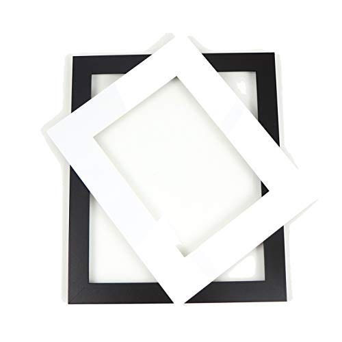 Mira Duplexo marco vidrio doble para pared 50x70 cm - negro - Cristal  estándar