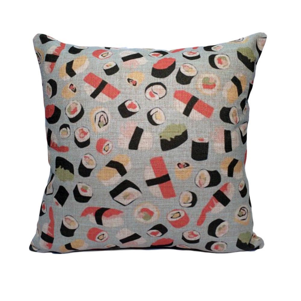 The HomeCentric Housses de coussin décoratives en lin et similicuir avec fermeture éclair en patchwork de style moderne, gris demi-ton (45 x 45 cm