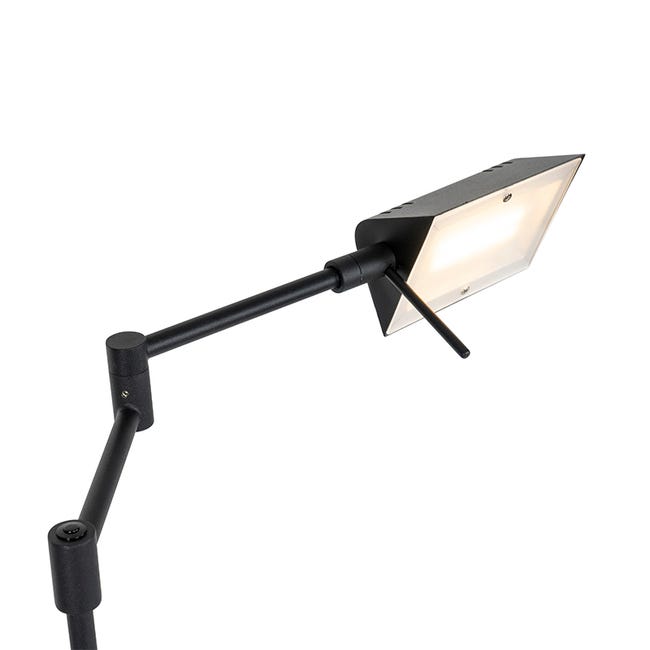 Lampadaire LED Nami avec variateur à pied, nickel