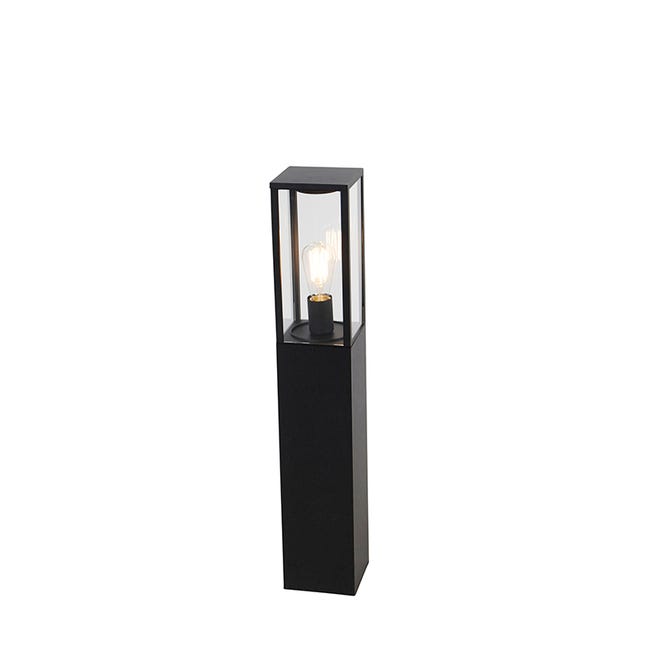 Lampe d'extérieur sur pied noire 100 cm avec piquet et passe-câble -  Charlois