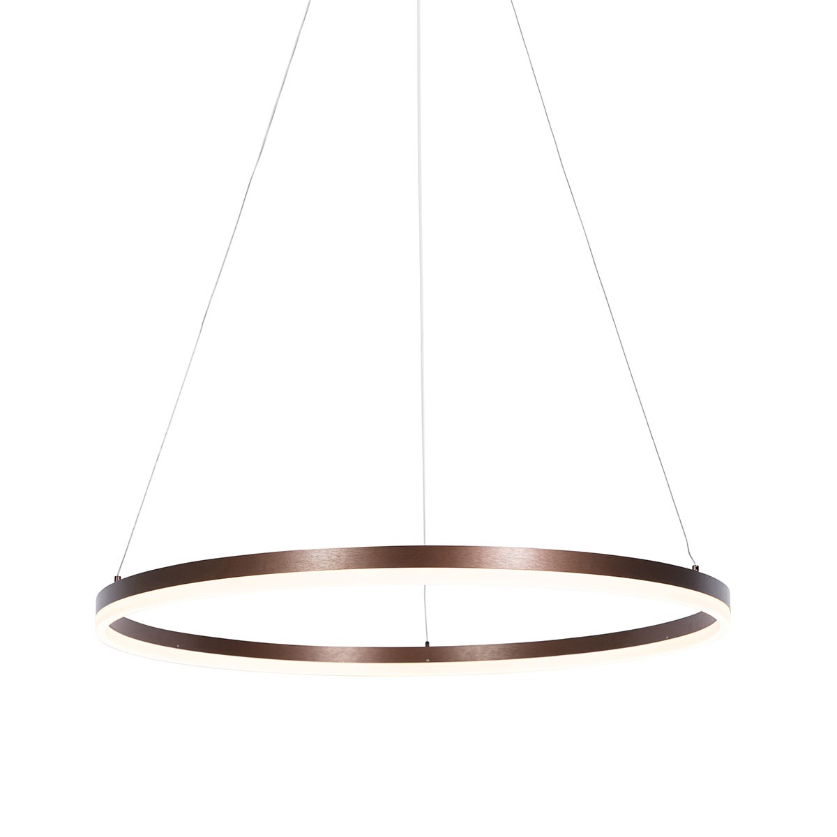 Lampada a sospensione di design bronzo 80 cm con LED dimmerabile a 3 fasi -  Anello