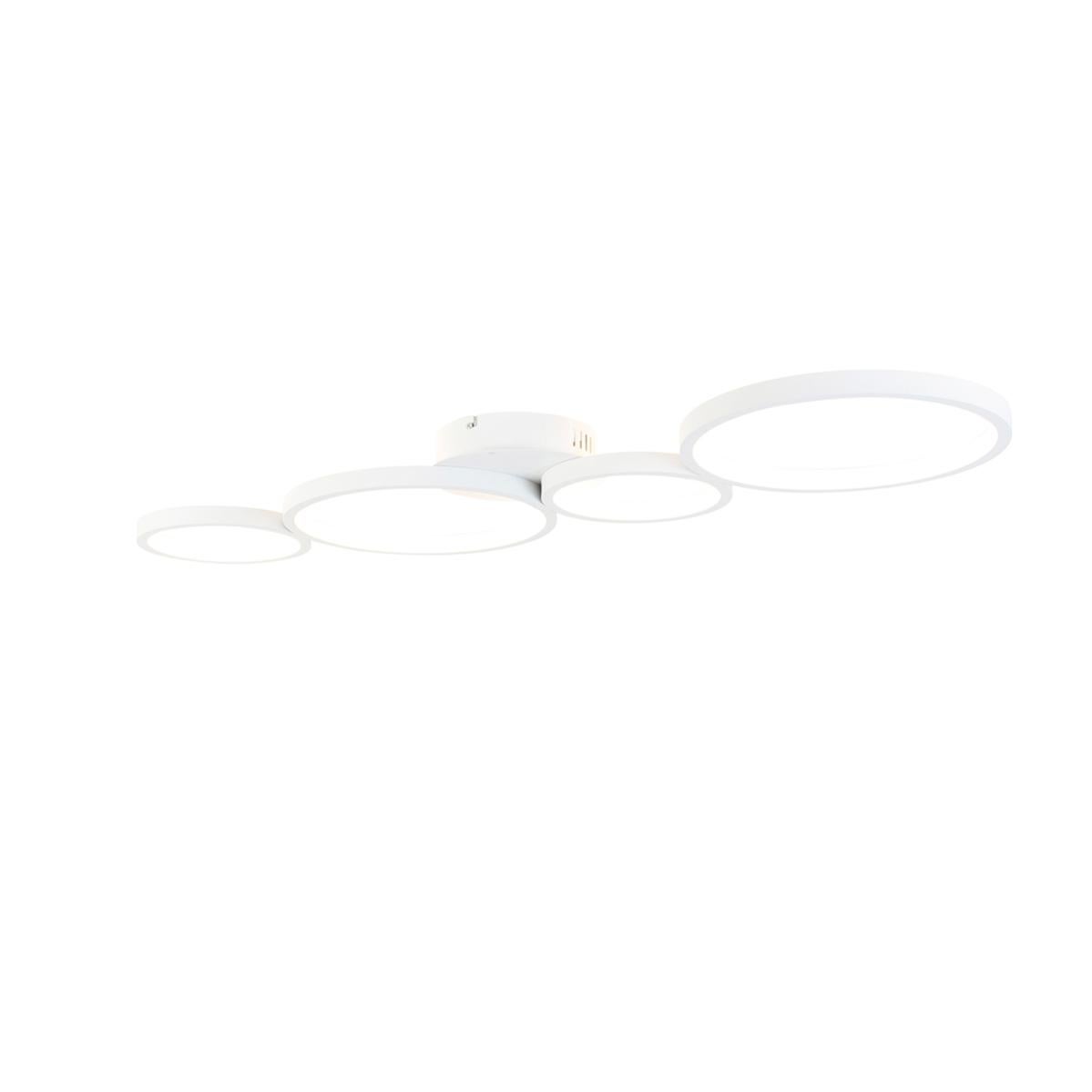 Lampada A Soffitto Glostrup 4 Luci – Metallo E Legno Marrone – Faretti Orientabili GU10 (Senza Lampadine) - 2