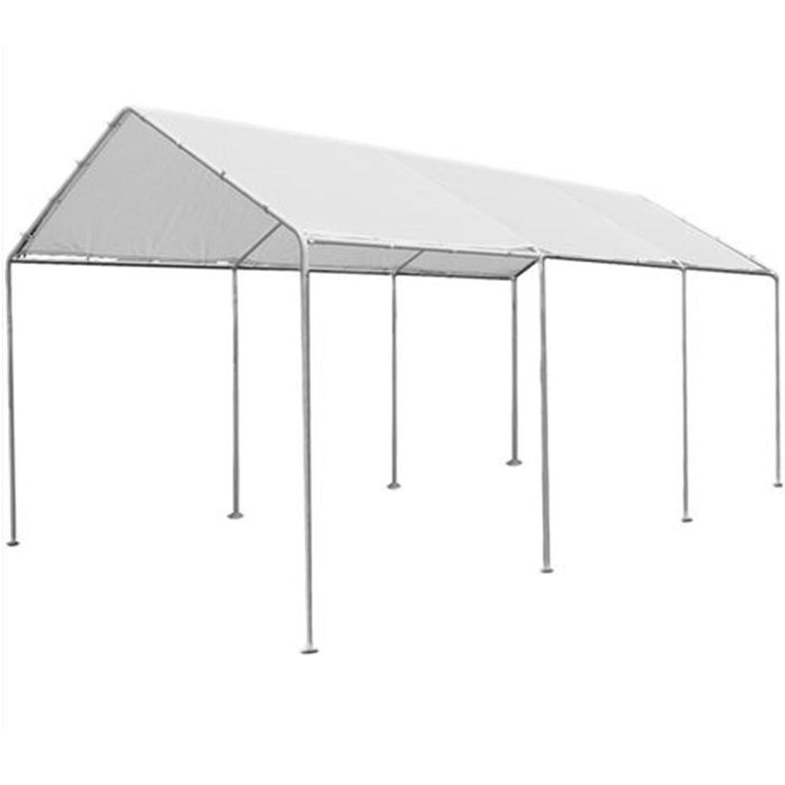 Gazebo per auto "Carport" con pali in acciaio 6 x 6 mt garage da