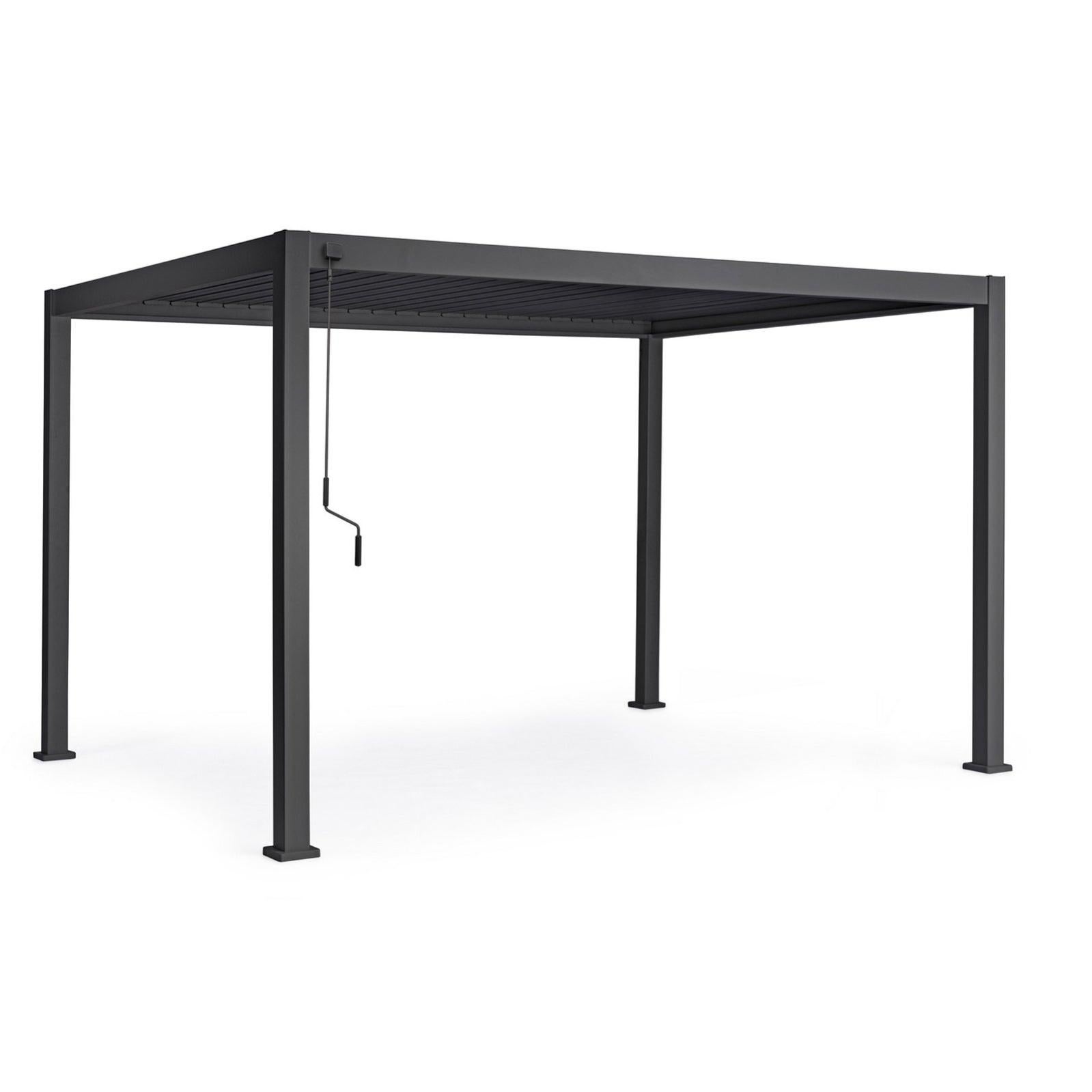 Gazebo pergola Bioclimatica con struttura in alluminio, tetto lamellare