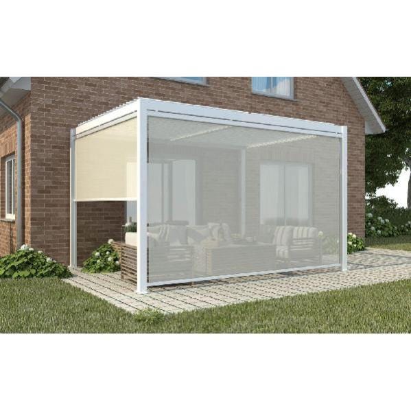 Tenda parasole retrattile per pergola, copertura a baldacchino con binario scorrevole, per esterni, patio, impermeabile, per portico, veranda, impermeabile, beige, 1 x 12 m Tenda parasole retrattile per pergola, copertura a baldacchino con binario scorrevole, per esterni, patio, impermeabile, per portico, veranda, impermeabile, beige, 1 x 12 m
