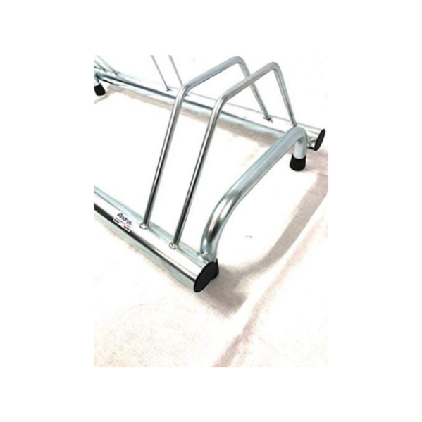 Rastrelliera Bici Da Terra Andrys - Per 5 Biciclette, Acciaio Zincato, Per Interni Ed Esterni - Foto 12