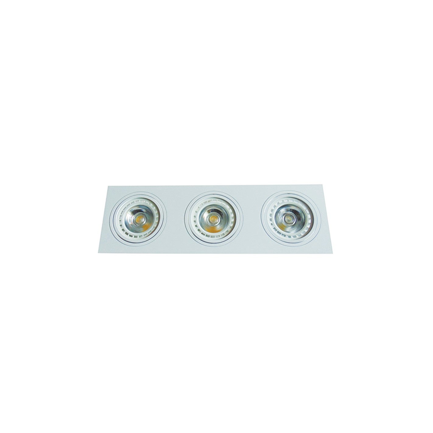 Spot à encastrer blanc AR111 sans garniture à 3 ampoules - Oneon 111-3