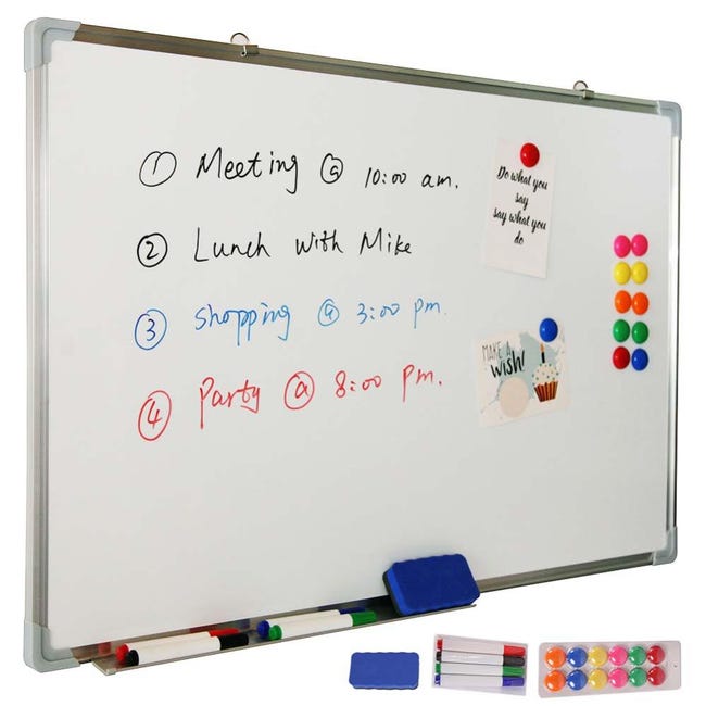 Relaxdays Lavagna Magnetica In Vetro, Scrivibile, Bacheca Da Parete, 3 Calamite - Foto 10