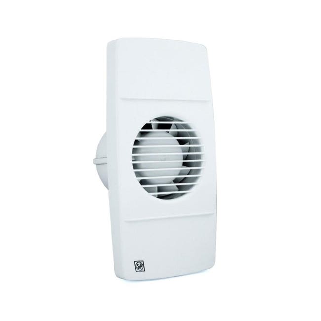 Extractor Baño Temporizado S&P Decor-100 CR - 40dB, 13W, Luz Piloto, Compuerta Antirretorno