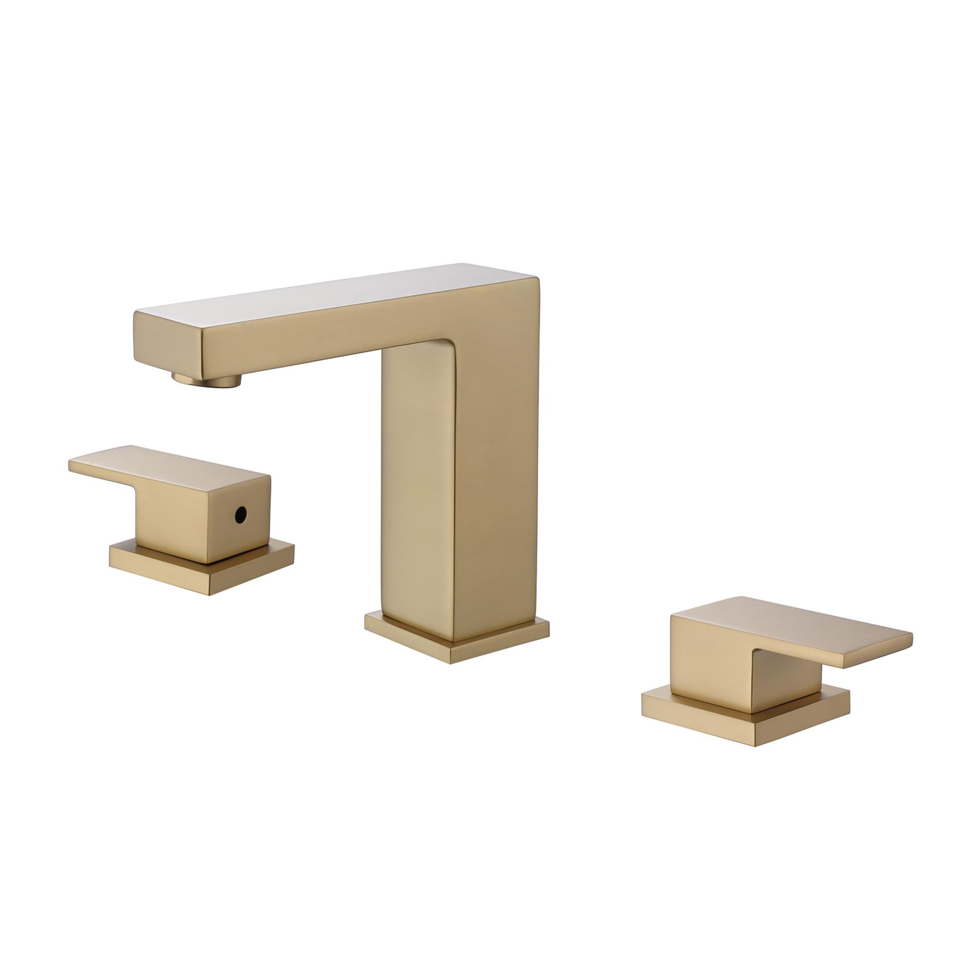 Miscelatore Lavabo Basso Art Deco Essebagno – Oro Spazzolato, Con Scarico Pop-up E Sistema Anticalcare ESSEFIX