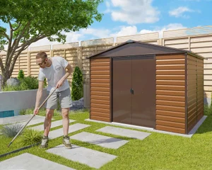 Abri de jardin métal aspect bois 5m² - ARROW - Mr.Bricolage