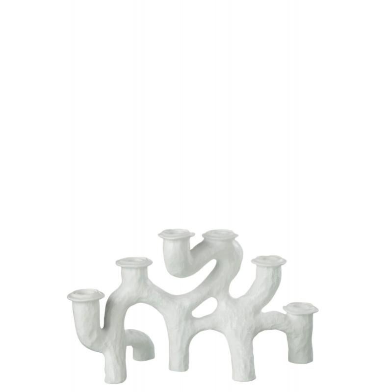 Chandelier 6 branches en plastique blanc 35x10x20 cm Leroy Merlin