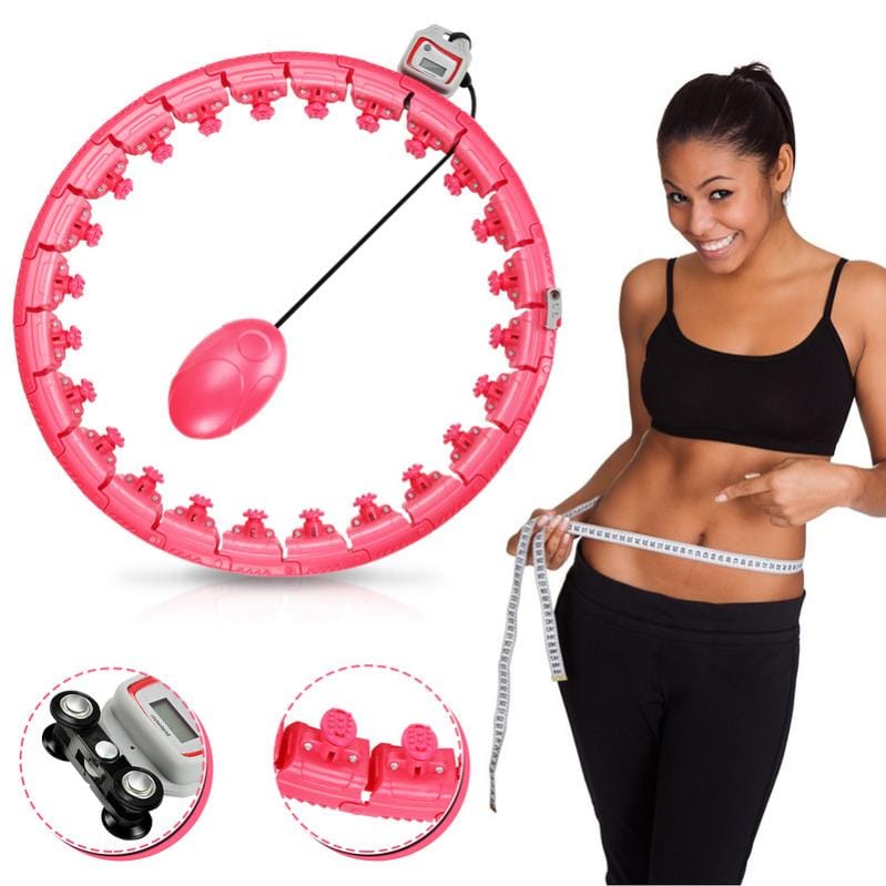 24 Pieces Hula Hoop Intelligent avec Contre Cerceau Reduction de Poids Reglable 1.2kg Leroy Merlin