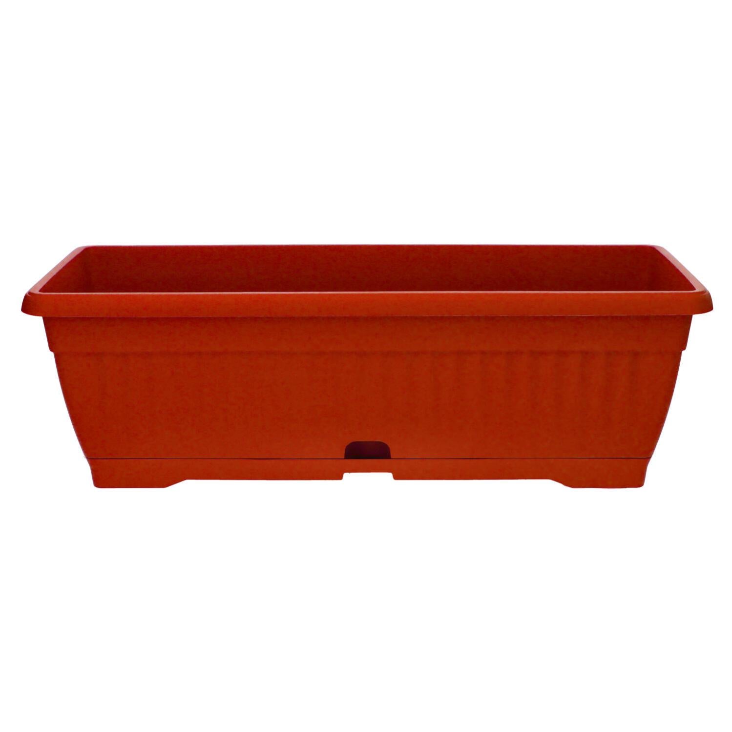 Bama Apollo Fioriera Regolabile Per Ringhiera 61 Cm | Terracotta | Adatta A Rotaie Da 1 A 10,2 Cm | Autoportante Con Drenaggio Integrato - 3