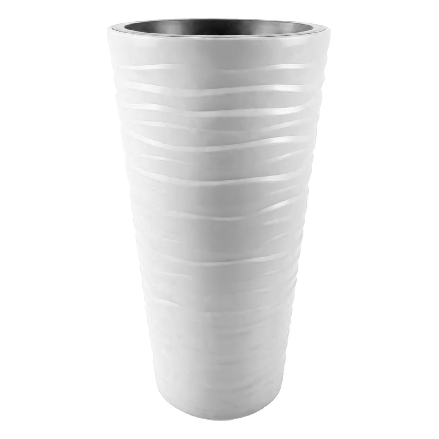 Feey Vaso per fiori Lumi plastica Bianco 30 cm
