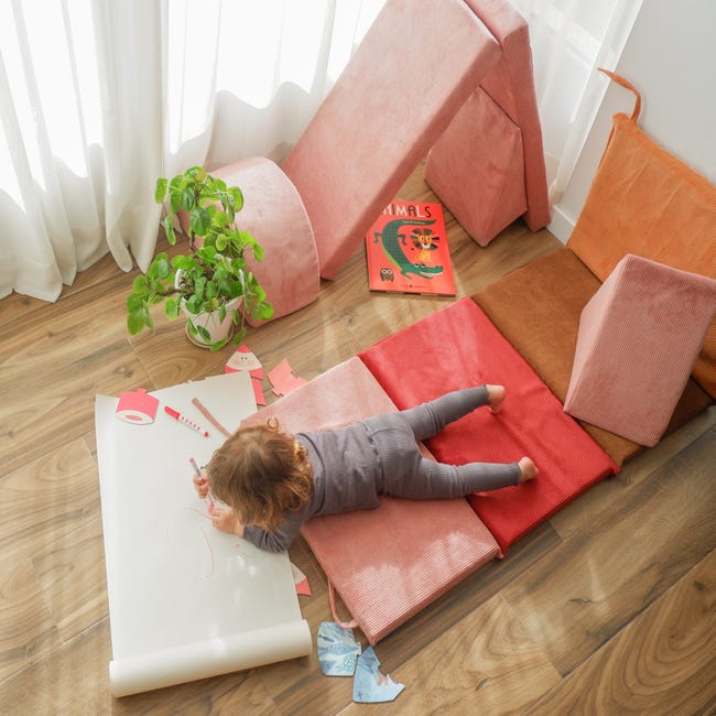Materasso da pavimento SUNRISE ripiegabile Montessori nei toni marroni