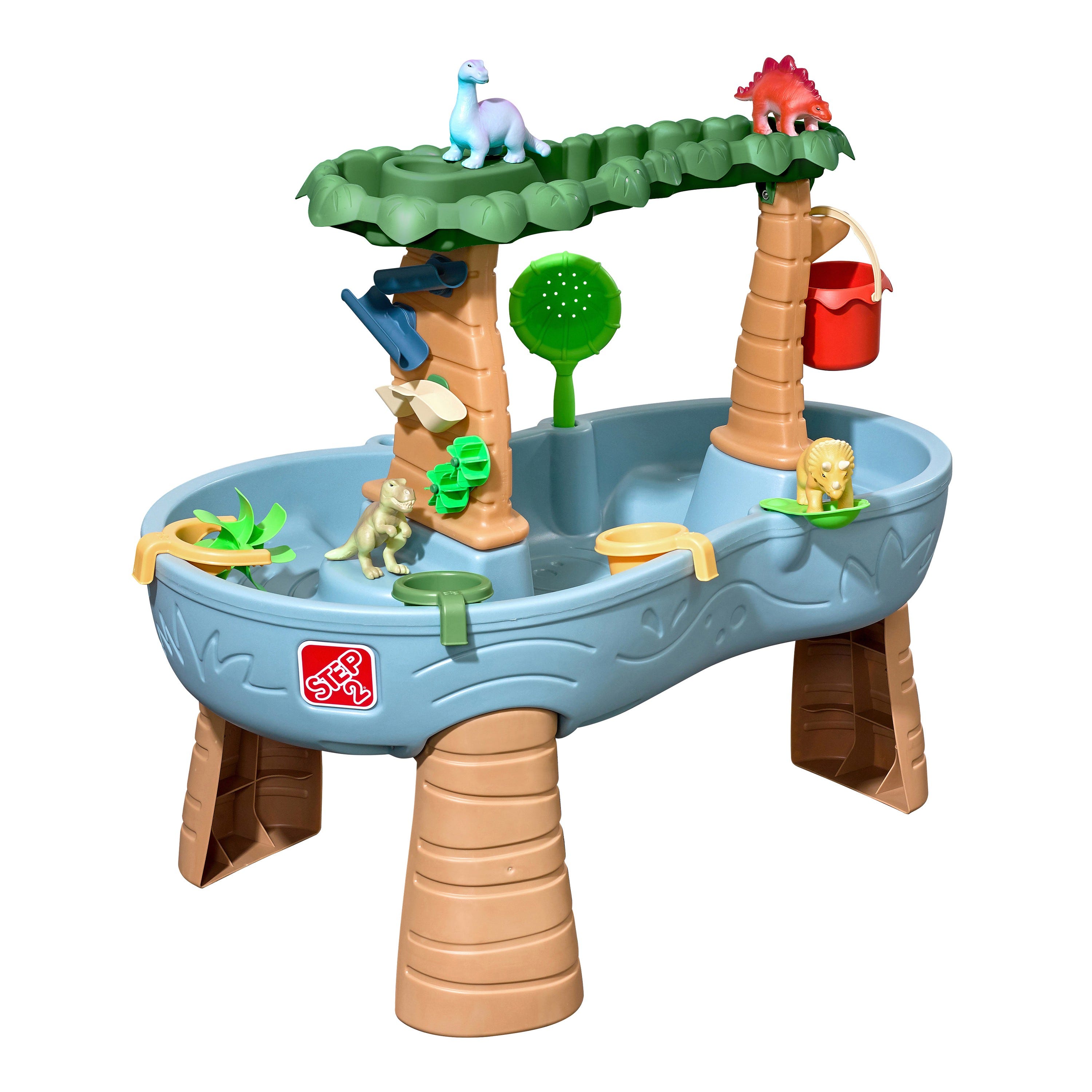 STEP2 Dino Showers, Table Sable et Eau, Jouet Dinosaure, Jeu d'eau pour  plusieurs Enfants, Facile à Construire Ranger, Jeux d'Eau