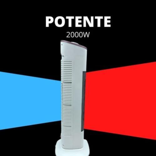 Termoventilatore ceramico mobile EQUATION bianco 2000 W | Leroy Merlin