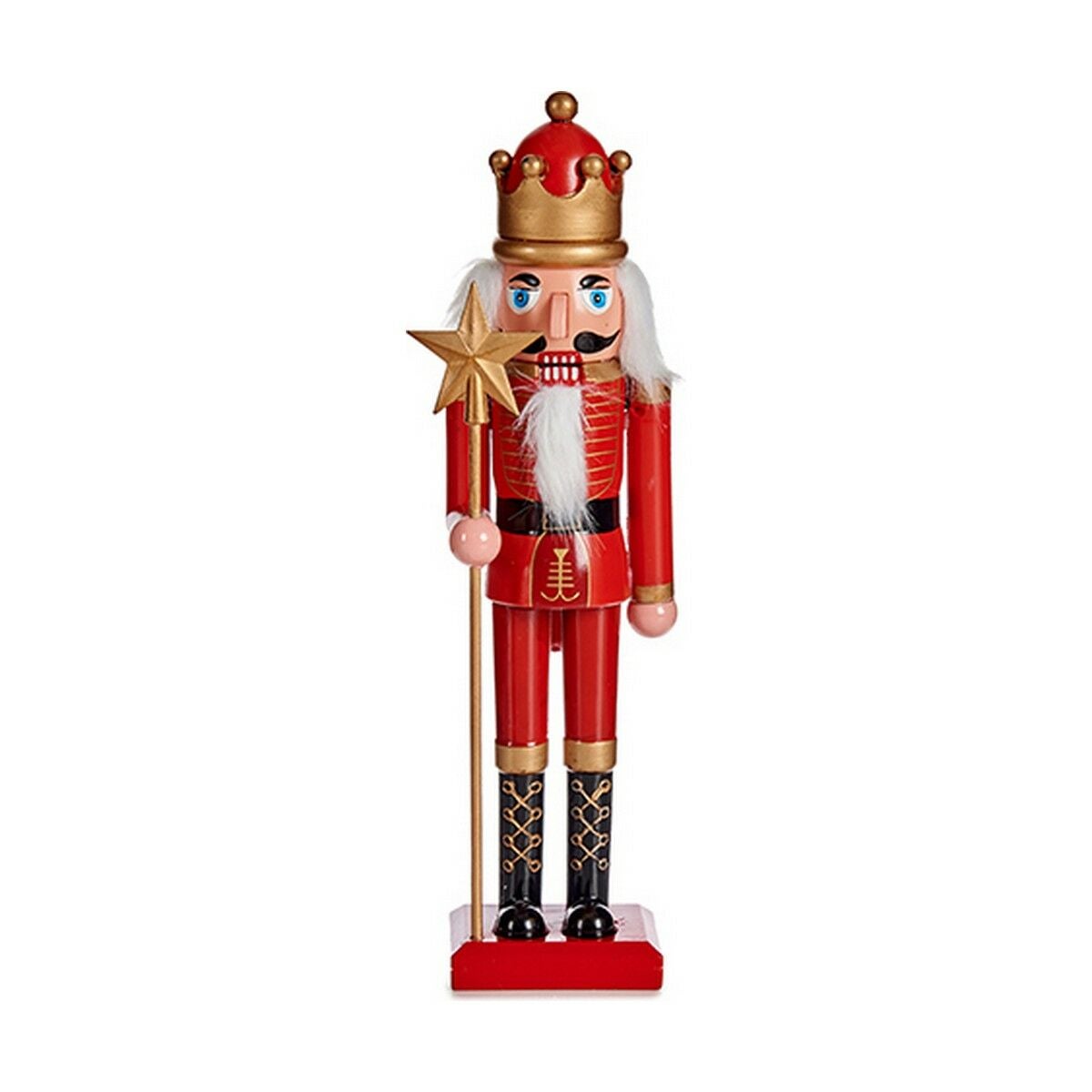 Figura decorativa rojo cascanueces plástico (13 x 60 x 14,5 cm)
