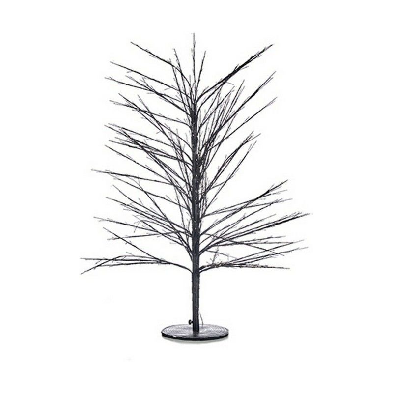 Sapin de Noël Noir Métal Fibres optiques (70 x 120 x 70 cm) Leroy Merlin