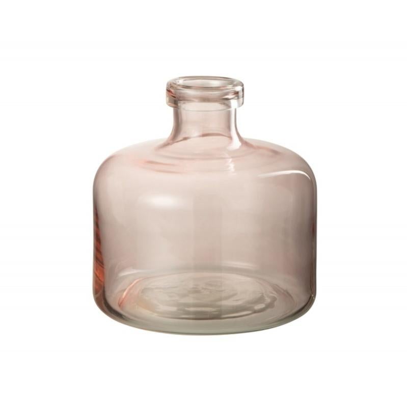 Vase en verre rose 21x21x22 cm Leroy Merlin