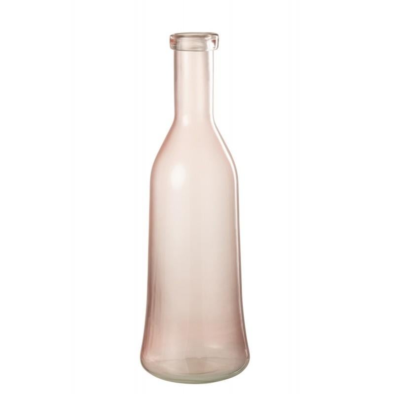 Vase en verre rose 15x15x45 cm Leroy Merlin