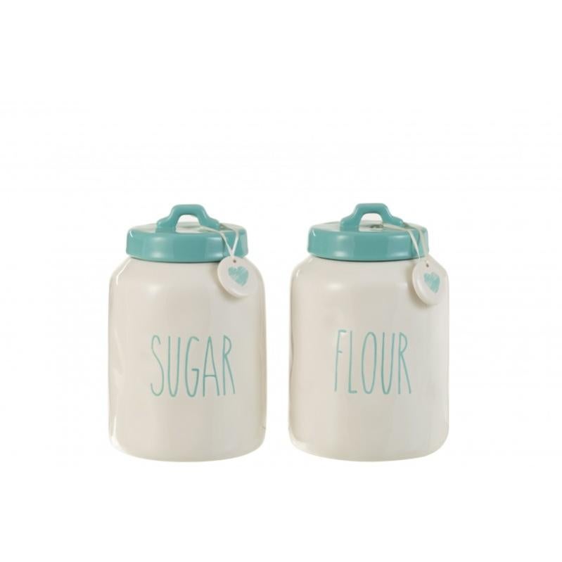 Set De 2 Pots à Coton Marquise En Céramique - Design Élégant Avec Pompons - Organisateur Salle De Bain