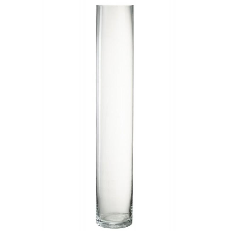 Vase cylindrique en verre transparent 10x10x61 cm Leroy Merlin