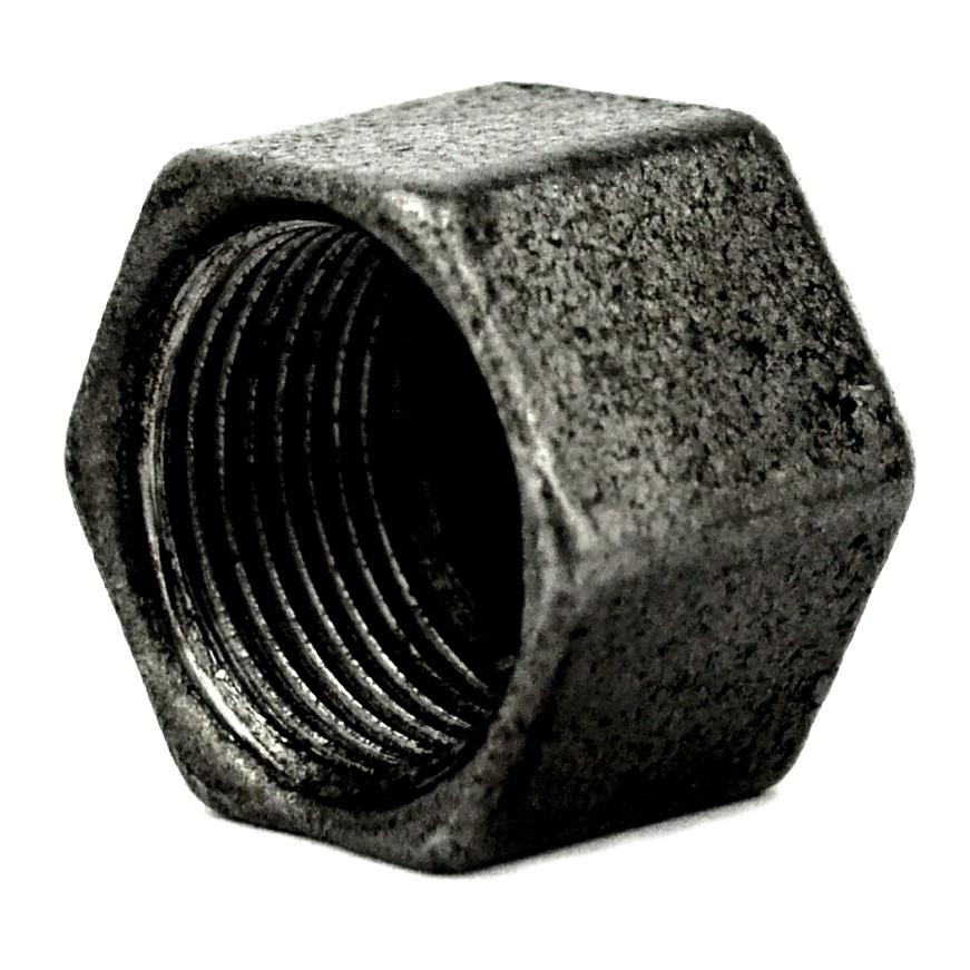 Raccord Bouchon femelle fonte noire - 12x17mm (3/8'')