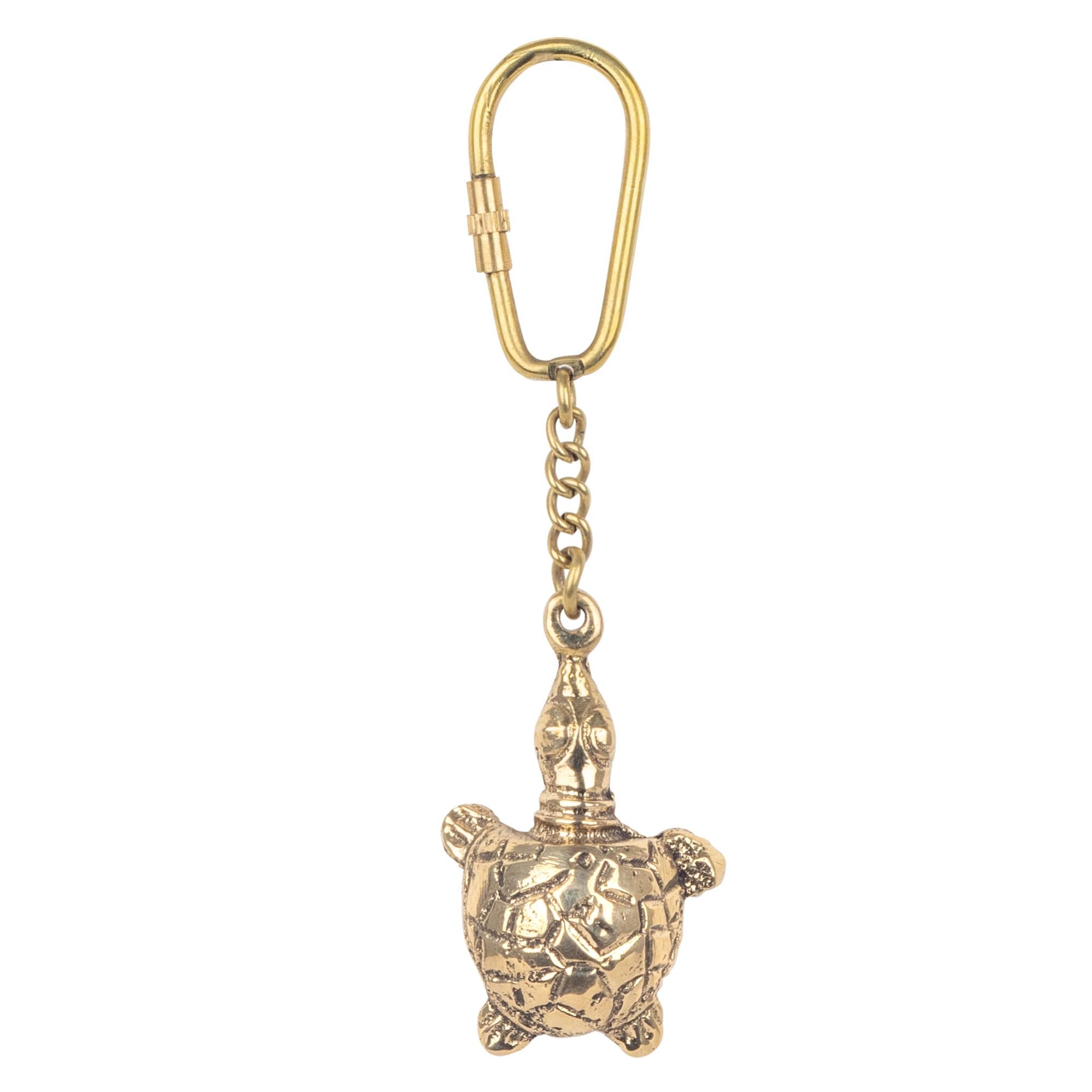 FABACH Porte-clés tortue Snappy avec cœur et gravure - Porte-clés tortue mignonne - Porte-bonheur - Cadeau pour partenaire - Turtelly in Love, Or rose antique, Einheitsgröße