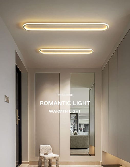 Plafoniera a led luce naturale moderna da soffitto per interno 57w  rettangolare adatta per salone camera da letto corridoio attivita'  commerciali