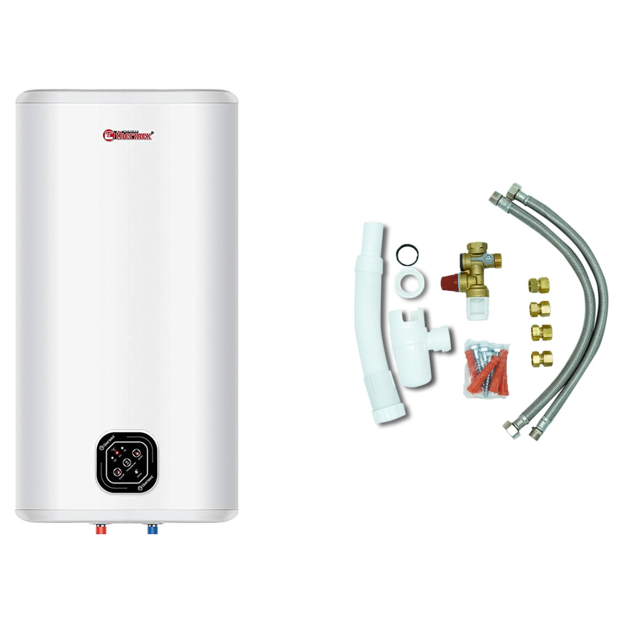 Chauffe eau électrique Plat Mural MultiPositions IF SMART Thermex 67 L + kit d