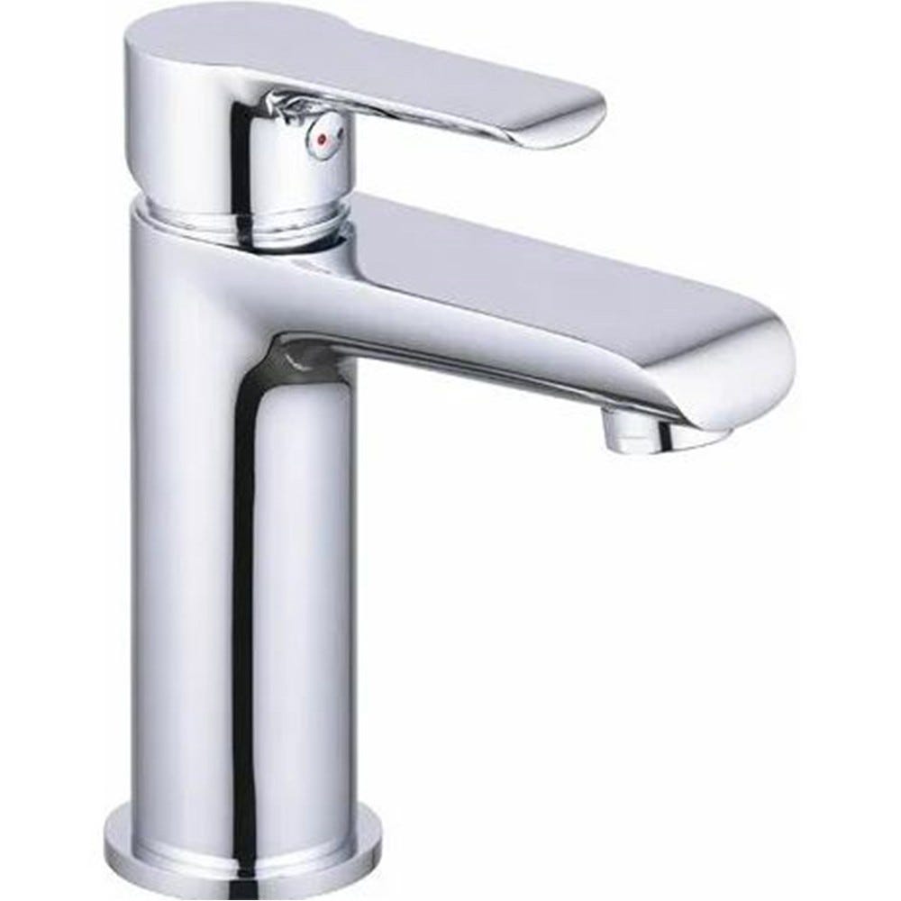 Robinet salle de bain mitigeur de lavabo bas chromé économie d'eau vidage  inclus