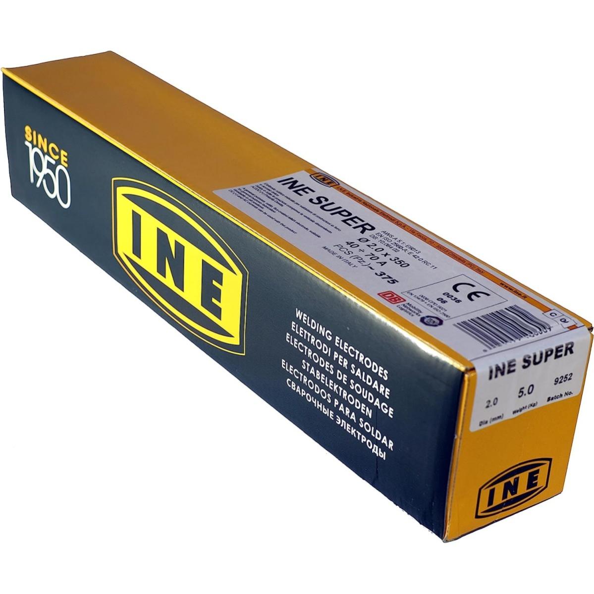 INE Electrodes rutile 2 x 350mm INE Baguette soudure à l'arc Acier