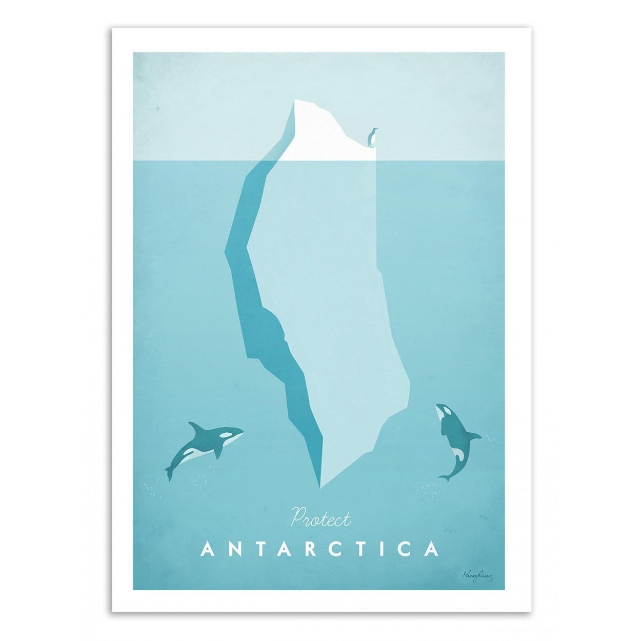 Affiche d’art 50 x 70 cm - antarctica - henry rivers