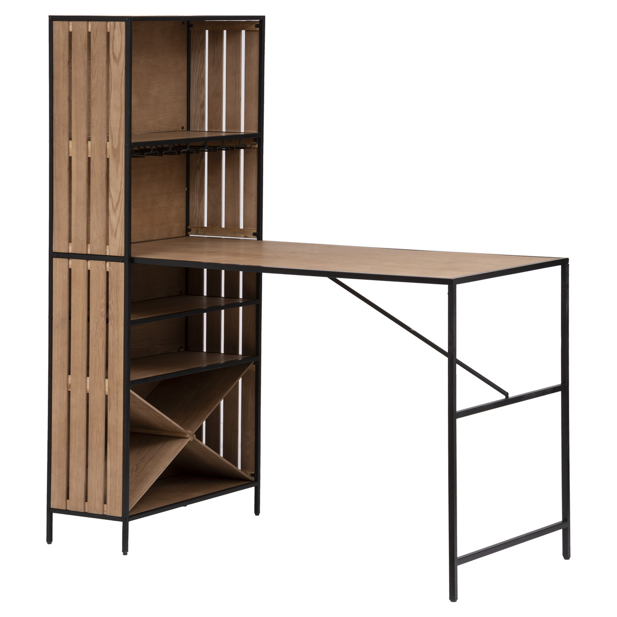 Table bar avec buffet Bakos 153x80cm Beige ATMOSPHERA Leroy Merlin