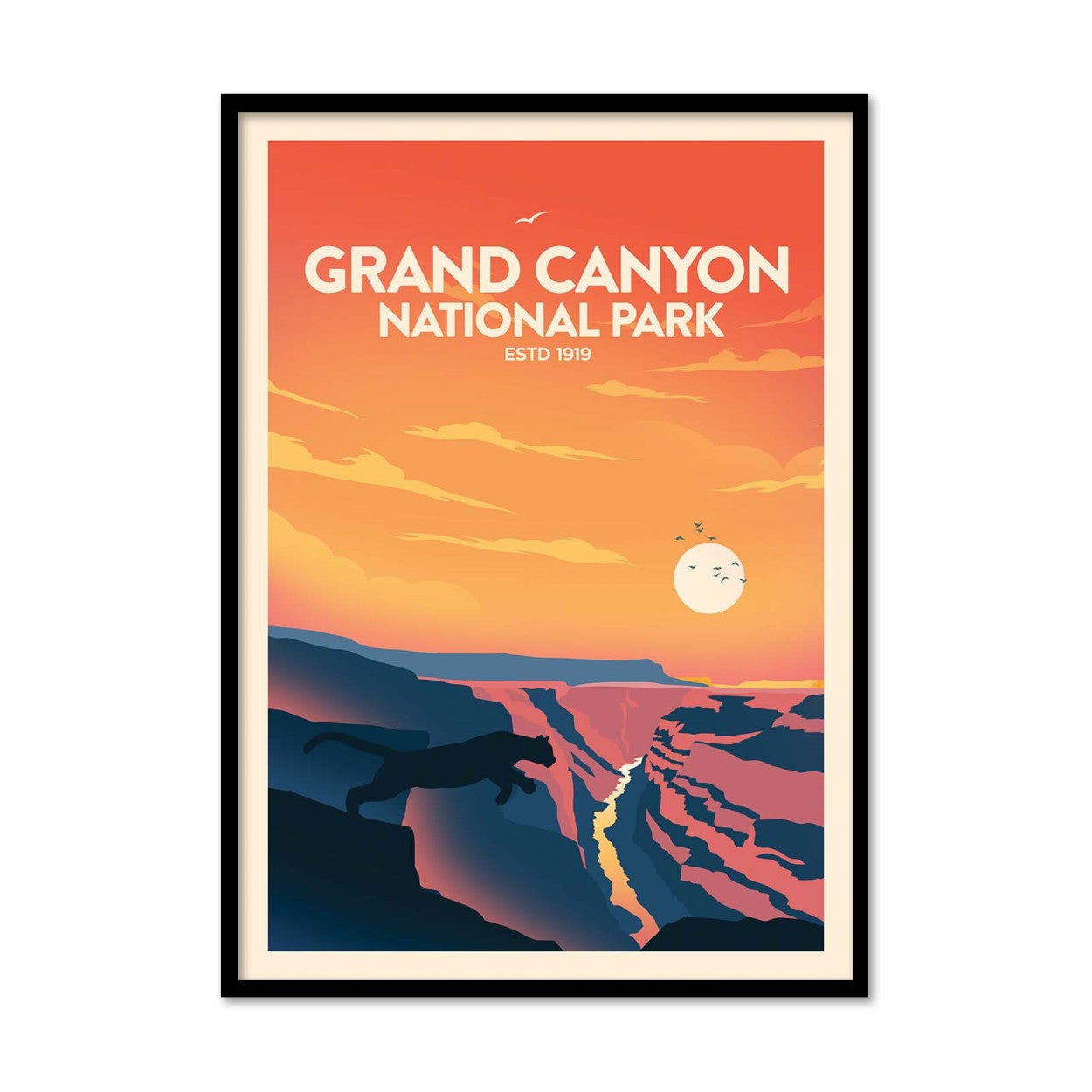 affiche-d-art-et-cadre-noir-30-x-40-cm-grand-canyon-national-park