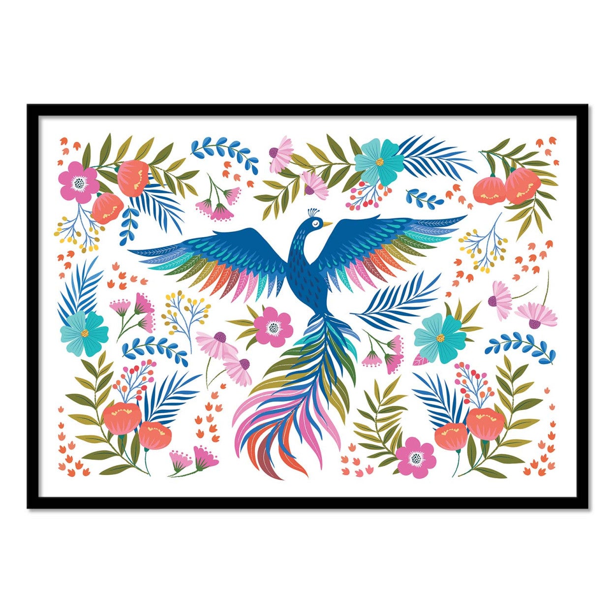 Art-Poster - Rainbow phoenix light Version - Klara Hawkins - avec cadre ...