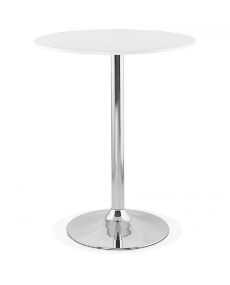 Table bar design LYNN WHITE 90x90x110 cm Leroy Merlin