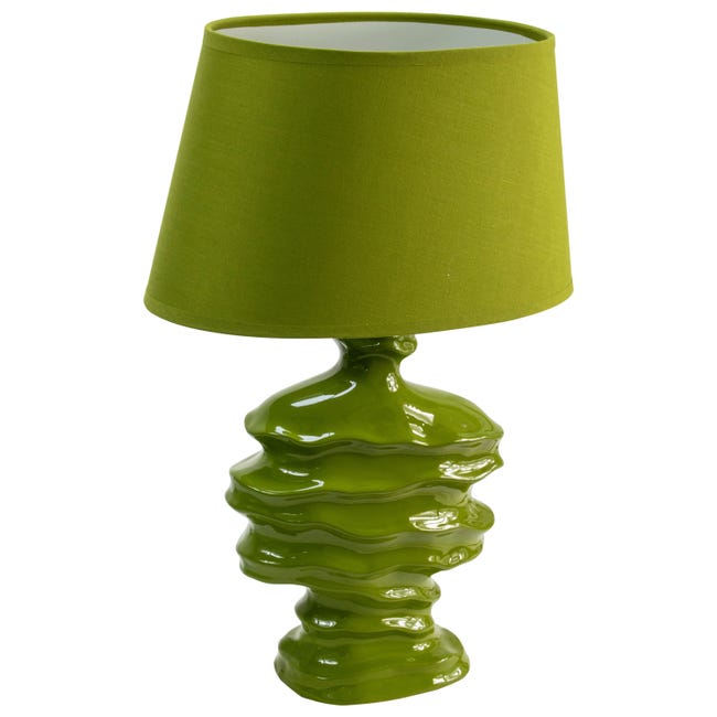 Lampe à poser céramique verte Lampe LED décorative éclairage salon