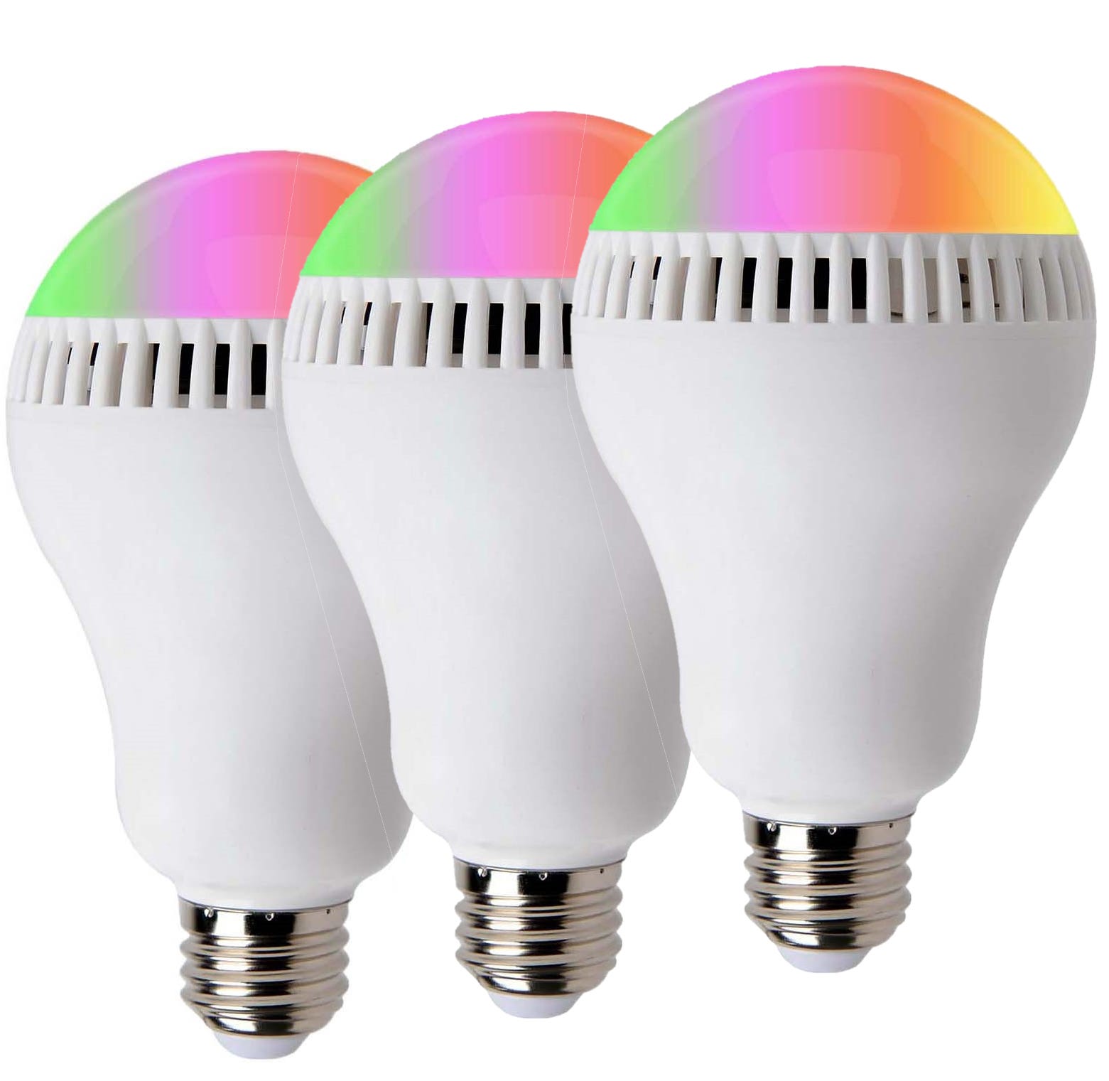 Lot 3 Ampoules LED multicolore RGB et musicale haut-parleur Bluetooth