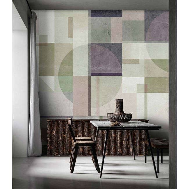GRI223 tapis de bureau de style géométrique moderne rectangulaire pour le  salon