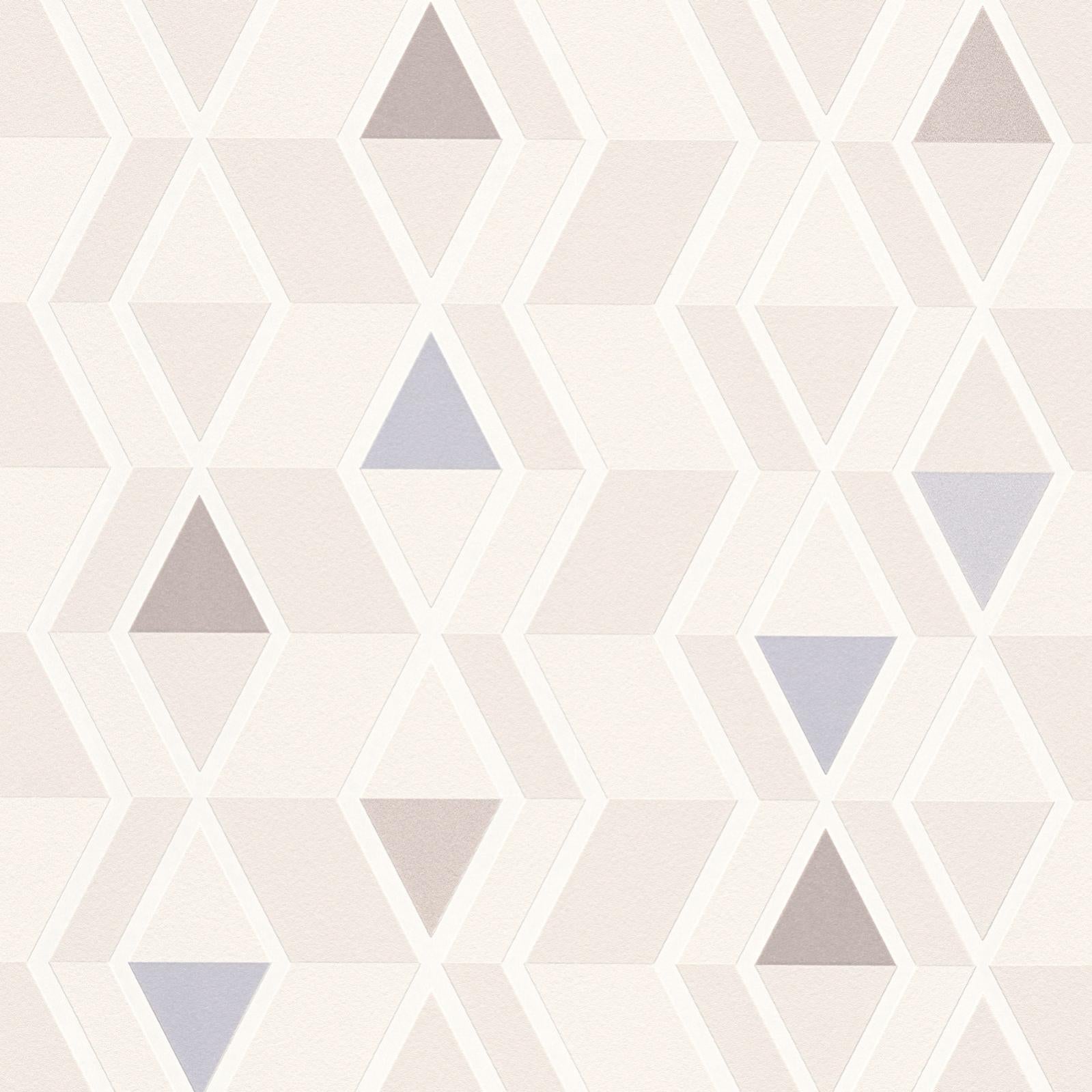 Rouleau De Papier Peint Intissé Tadessi – Motif Géométrique M1-No.1569 (Beige/Brun)